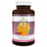 Suplement diety Medverita Witamina K2 MK-7 kapsułki 100 MCG 120 sztuk