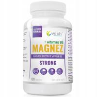 MAGNEZ STRONG FORTE 350mg + WITAMINA B6 120kaps WISH wsparcie SKURCZE STRES