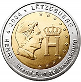2 euro okolicznościowe Luksemburg 2004 Monogram