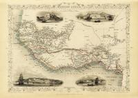 Африка Гамбия Гвинея карта иллюстрированная 1851 г.
