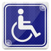 Знак инвалид инвалид на авто автомобиль светоотражающая присоска 100м