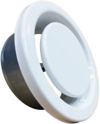 2X ANEMOSTAT FIXO metalowy biały wyciągowy wywiewny zawór izolowany ESI 200