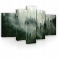 Картина лес в тумане для гостиной спальни 5 шт на холсте стены 170X100