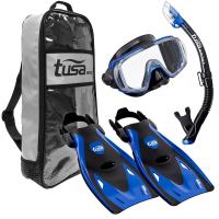 Tusa набор для подводного плавания VISIO TRI-EX маска трубка ласты 42-46 сумка