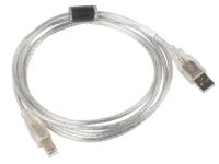 Kabel Lanberg USB 2.0 A-B 3m Ferryt przezroczysty