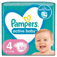 Подгузники Pampers Active Baby размер 4 9-14 кг 58 шт.