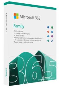 Microsoft MS OFFICE 365 FAMILY 6 PC 1 rok Cyfrowa
