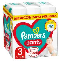 Pieluchomajtki Pampers Pants 3 204 szt + GRATIS