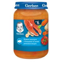 Obiadek Gerber Bukiet warzyw z łososiem w sosie pomidorowym dla dzieci 190g