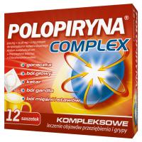 Polopiryna Complex 500 mg + 15,58 mg + 2 mg, 12 saszetek, Polpharma