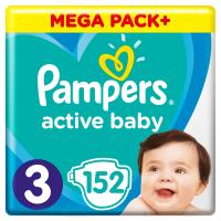 Подгузники Pampers Active Baby размер 3 6-10 кг 152 шт.