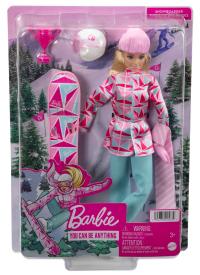 Lalka Barbie Mattel Sporty ZIMOWE Snowboardzistka + AKCESORIA