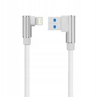 Угловой кабель USB-Lightning нейлон алюминий 1 м