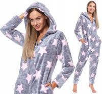 PIŻAMA CIEPŁY KOMBINEZON KAPTUR ONESIE PAJAC