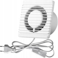 Вентилятор для ванной комнаты 100, бесшумный выключатель для ванной комнаты с вилкой 230 В