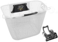 KOSZ ROWEROWY KOSZYK BIAŁY CLICK przód KIEROWNICĘ