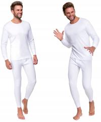 BAWEŁNIANY KOMPLET MĘSKI KALESONY +PODKOSZULEK