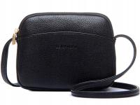 Классическая черная женская маленькая сумка на ремне