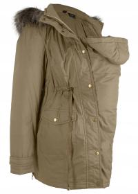 S5960 PARKA CIĄŻOWA Z WSTAWKĄ NIEMOWLĘCĄ KHAKI R42