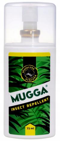 Mugga Spray 9,5% DEET 75 ml na Komary Kleszcze Moskity Preparat dla Dzieci