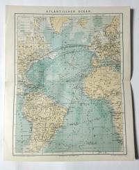 графика карта Атлантический океан Атлантический океан 1886