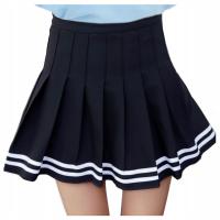 Женская плиссированная мини-юбка, Юбка, шорты в полоску, черная м