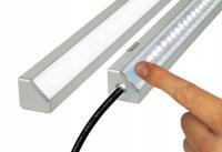 Светодиодный светильник под шкафом, угловой до 200 см, Сенсорный выключатель, диммер