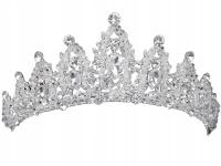 Корона серебряные стразы свадебное украшение для волос диадема тиара стразы
