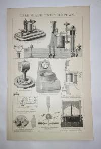 grafika Telegraph und telephon 1887