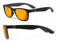 Okulary Respect czarno - szare; soczewki PC Orange