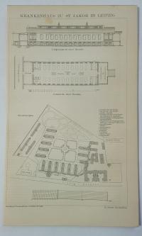 grafika Krankenhaus St Jacob Leipzig szpital 1886