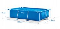 Basen stelażowy prostokątny 300 x 200 cm