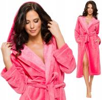 BAMBUSOWY DŁUGI SZLAFROK DAMSKI Z KAPTUREM