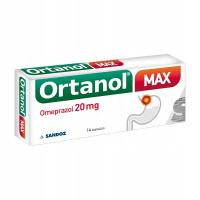 ORTANOL MAX Omeprazol 20 mg, 14 kaps. Для изжоги