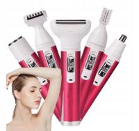 Depilator damski z wymiennymi głowicami do golenia na mokro i sucho