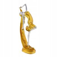 Żywica elegancka tańcząca dziewczyna posągi rzeźba figurka złota
