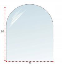 Закаленное стекло для камина 80x70cm
