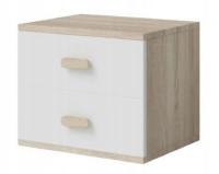 Молодежная мебель тумбочка Дуб сонома белый 22