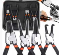 SZCZYPCE PRECYZYJNE ZESTAW 4 SZT NARZĘDZIA ETUI ZAGIĘTE PROSTE