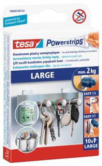 TESA Plastry montażowe samoprzylepne POWERSTRIPS 10 szt duże 2kg