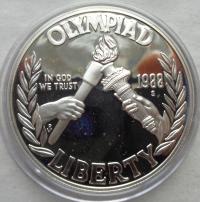 USA - 1 dolar - 1988 S - Olimpiada w Seulu - srebro