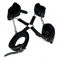 Наручники набор из кожи жгут БДСМ бондаж