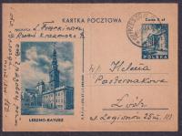 1947 Belweder ilustracja Leszno Ratusz Fi Cp 99