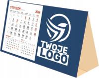 KALENDARZE Biurkowe PIRAMIDKI 2026 z NADRUKIEM Zdjęcie TWOJE LOGO 10 sztuk