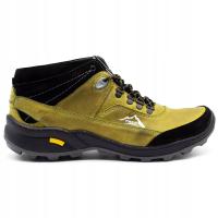 Buty męskie skórzane zimowe sznurowane ocieplane POLSKI 139GT zielone