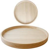 TACA KUCHENNA OKRĄGŁA 37cm duża drewniana na świece owoce do serwowania