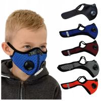 MASKA MASECZKA dla DZIECI 3 FILTRY PM2.5 wielokrotna ANTYSMOGOWA Z FILTREM
