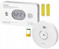 Czujnik Czadu Detektor Tlenku Węgla+ Czujka Dymu TEST Zestaw 2w1 na Baterie