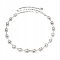 Damski łańcuszek w talii Damski pas biodrowy do sukienki Obcisły pasek do sukni Srebrny 02