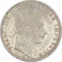 1.fu.AUSTRIA, FRANC.JÓZEF, 1 FLOREN 1861